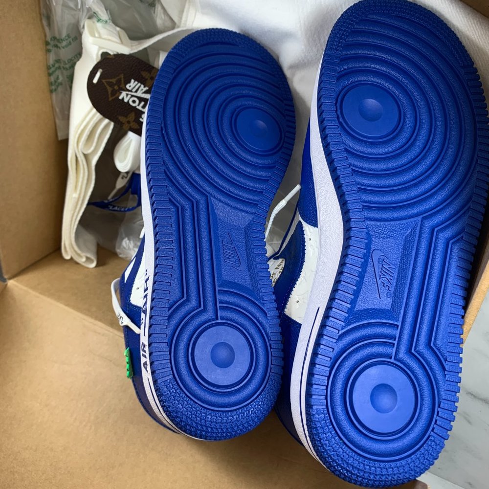 Nike X Louis Vuitton Air Force 1 Monogram Sneakers Men 8 Virgil Abloh 2022 AF1 - Picture 7 of 17